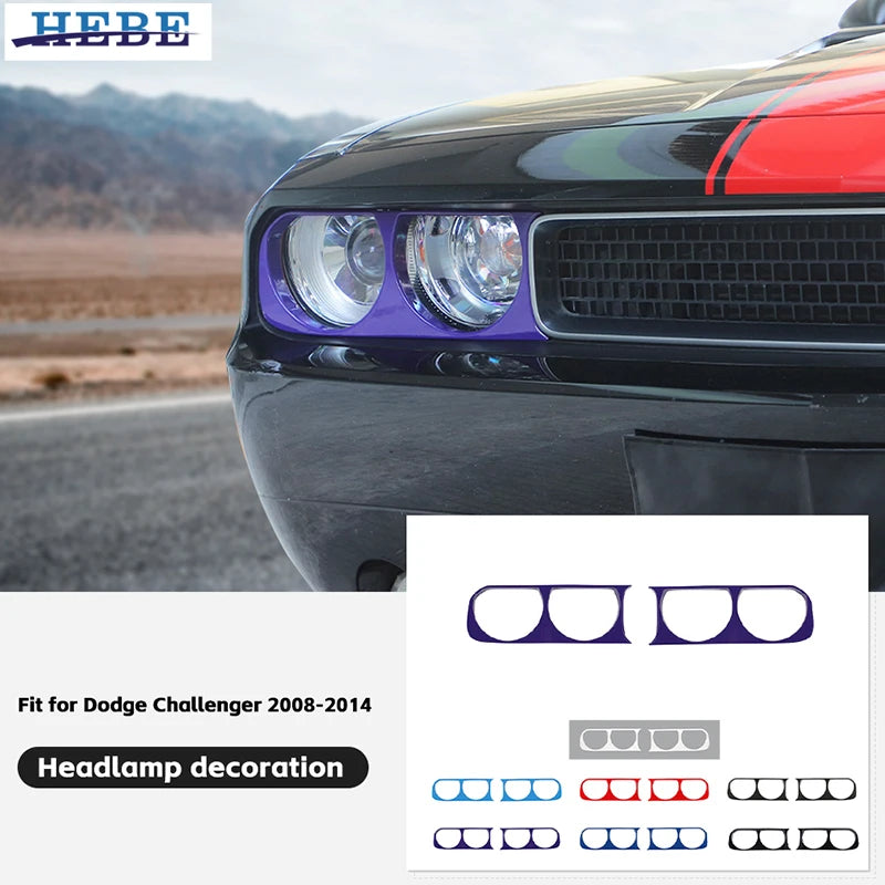 Headlight Cover Trim for Dodge Challenger 2009-2014 Car Interior Accessory HEBE
