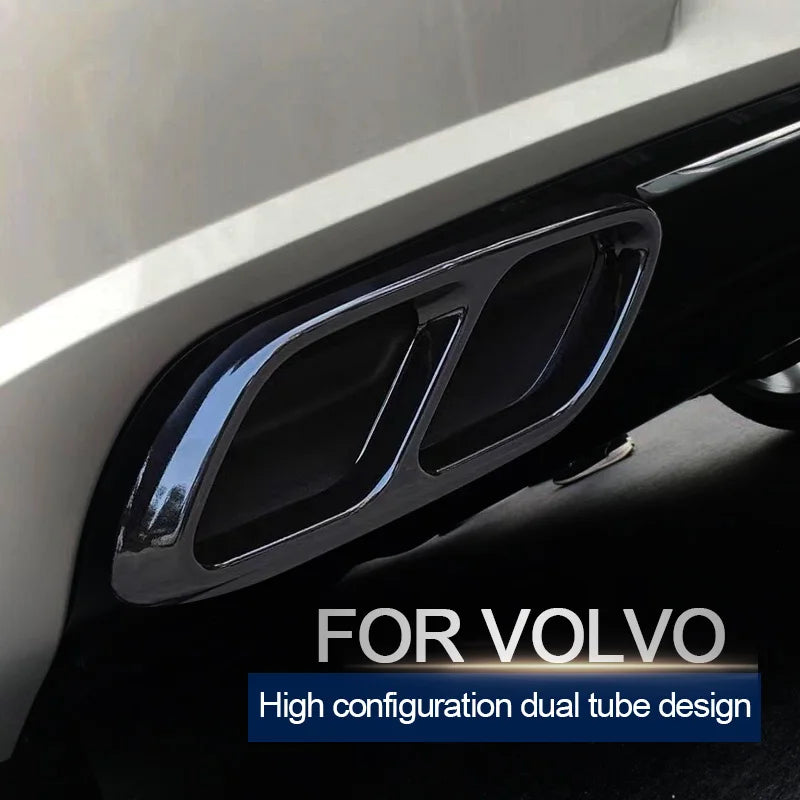Stainless Steel Exhaust Trim for Volvo XC90 S90 V90 Car Interior Accessory LINGLUYANG