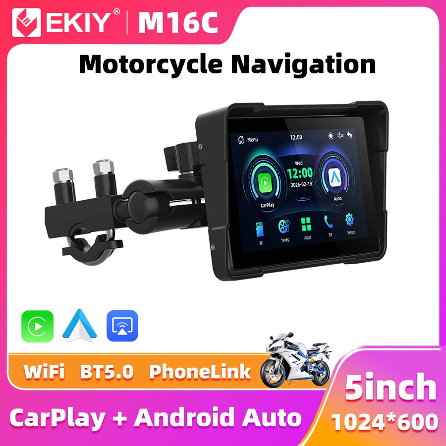 5 inch Portable GPS Display Universal for Motorcycles Android Head Unit EKIY