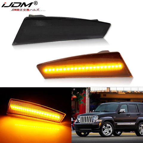 Amber/White Side Marker Lights for Jeep Liberty 08-12 Car Interior Accessory iJDM