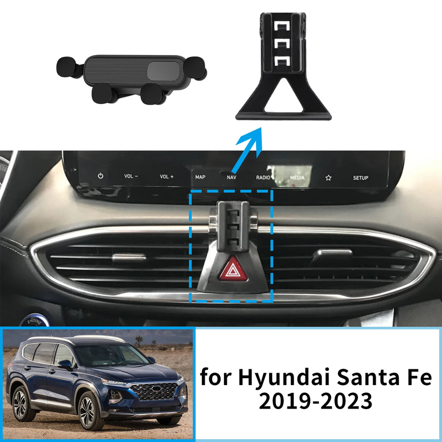 Smart Wireless Charging Phone Holder for Hyundai Santa Fe 2019-2023 Car Phone Holder CATUSIKI