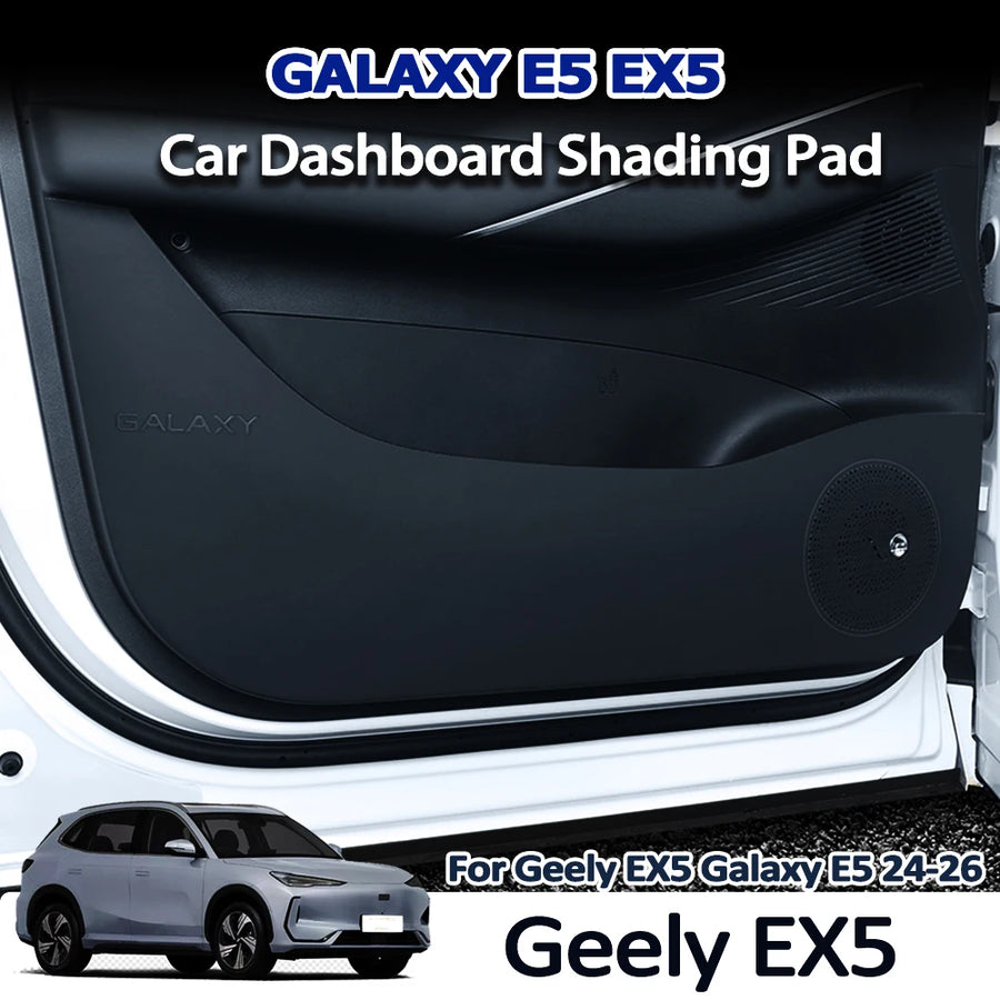 For Geely EX5 Galaxy E5 2024 2025 2026 Car Door Kick Pad Anti Scratch Guard Rear Trunk Protector Leather Interior Accessories