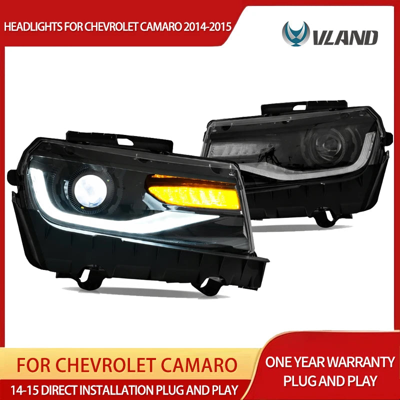 Projector Headlights Sequential Signal Chevy Camaro Car Interior Accessory VLAND