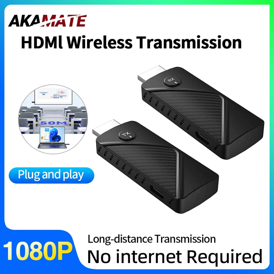 Wireless HDMI 1080P Adapter for Laptop TV Projector Car Interior Accessory AKAMATE