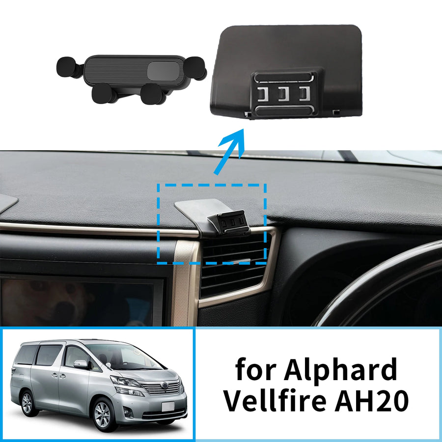 Smart Wireless Charging Phone Mount for Toyota Alphard 2010–2013 Car Phone Holder OEM