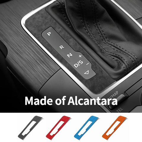 For Audi 8V A3 S3 (2014-2019) Sport Gear Shift Cover Panel Trim Frame Stickers Made of Alcantara Car Interior Tuning Accessor