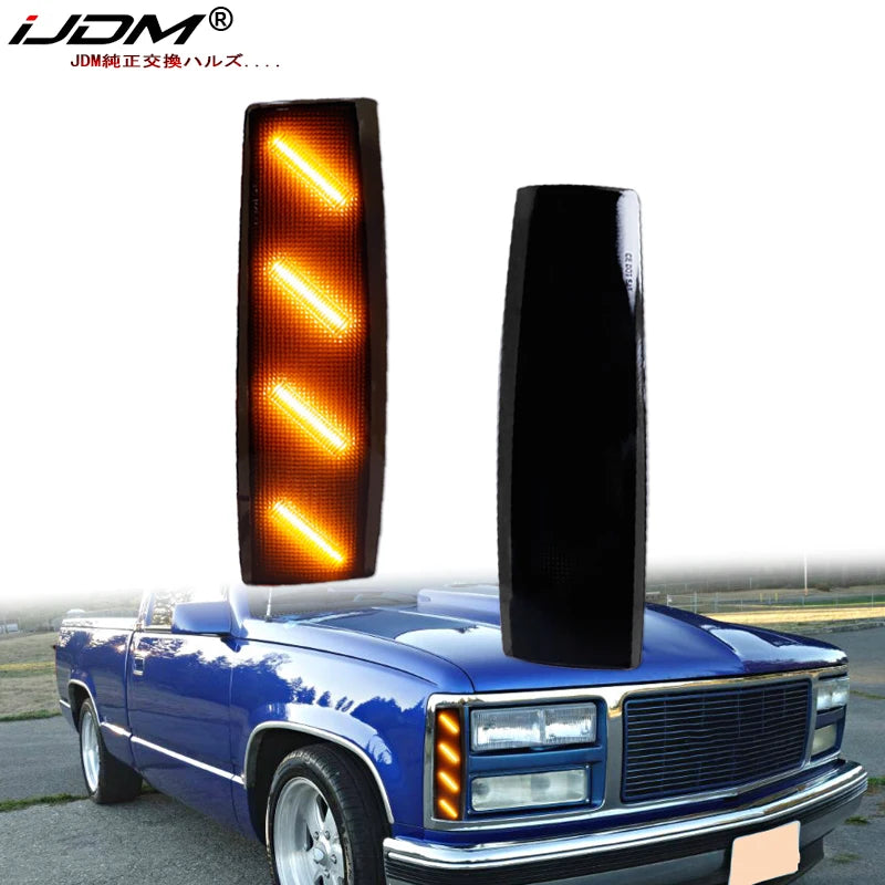 LED Front Side Marker Lights for GMC C/K Series 88-93 Car Interior Accessory iJDM
