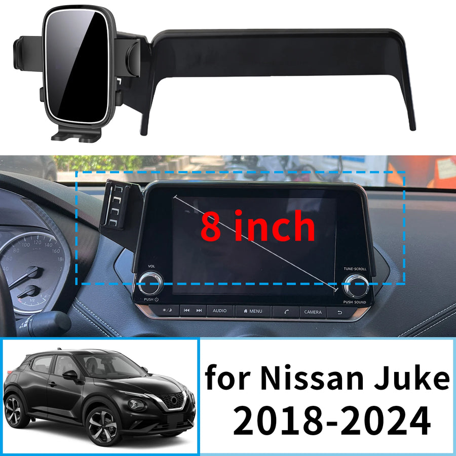 8-inch Screen Mount Wireless Charging Holder for Nissan Juke 2018-2024 Car Phone Holder CATUSIKI