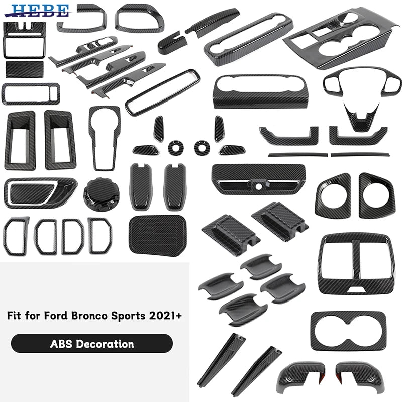 ABS Trim Kit Carbon Fiber for Ford Bronco Sport Car Interior Accessory HEBE