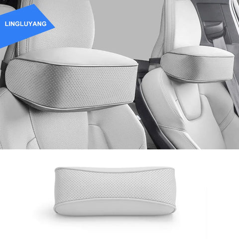 Artificial Leather Headrest Cover for Volvo XC90 S90 Car Interior Accessory LINGLUYANG