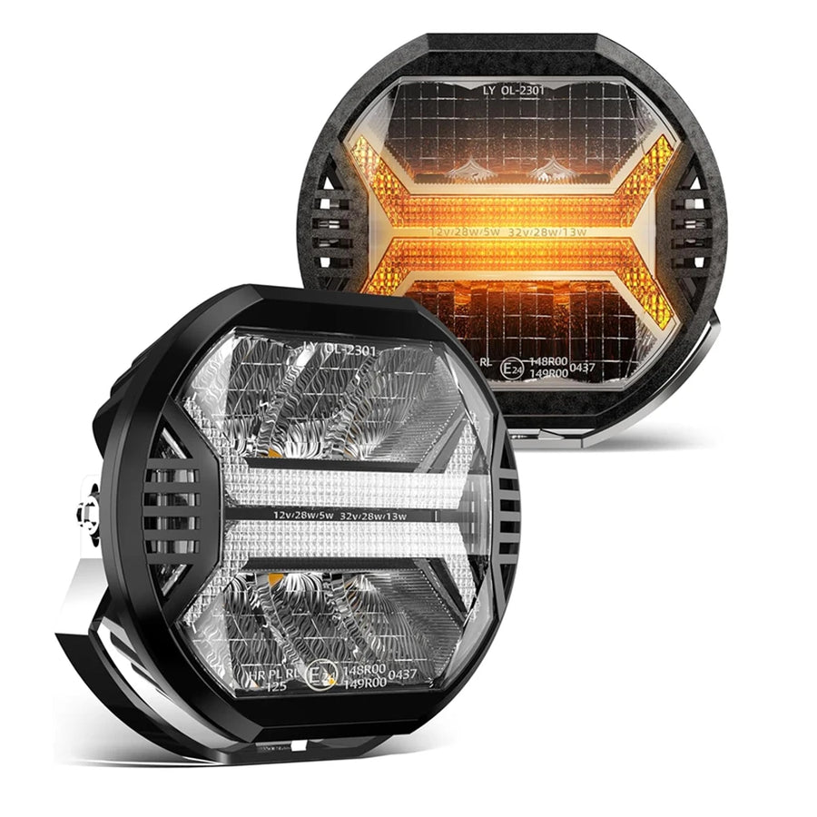 Superbright Offroad Spot Work Light 12v 24v LED Light Bar 6000K Drl White & Amber Light for Car SUV 4x4 Boat ATV LED Work Lig