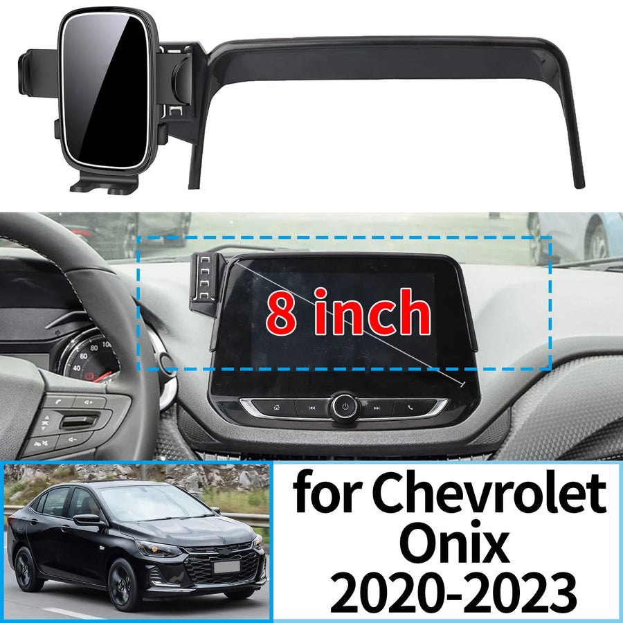 Adjustable Clip-On Phone Mount for Chevrolet Onix 2020–2023 Car Phone Holder CATUSIKI