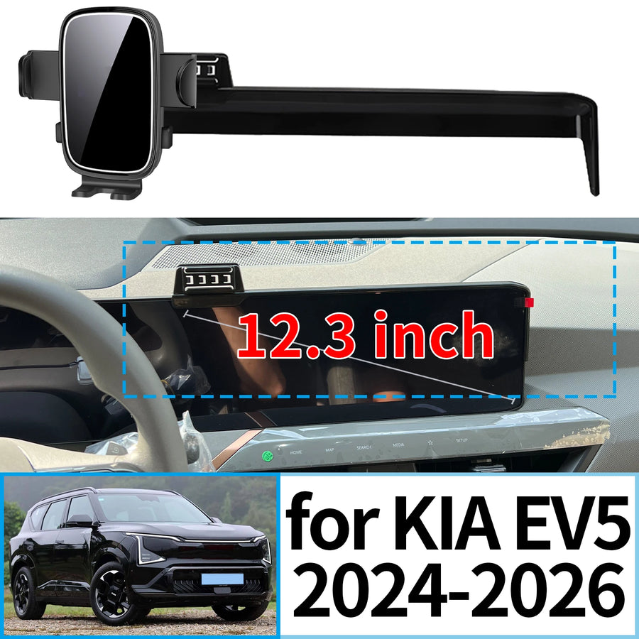 Stable Clip-On Wireless Charger for KIA EV5 2024–2026 Car Phone Holder CATUSIKI