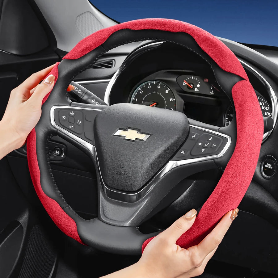 Sport Suede Steering Cover for Chevy Silverado D Car Interior Accessory Hocasen