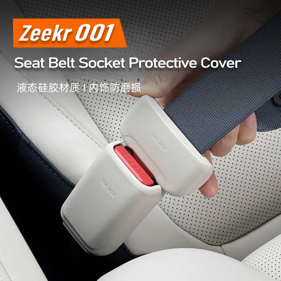 For Zeekr 007 001x Seat Belt Socket Protection Cover Scratch Resistant Silicone Cover Automotive Accessories Car Interior Acc