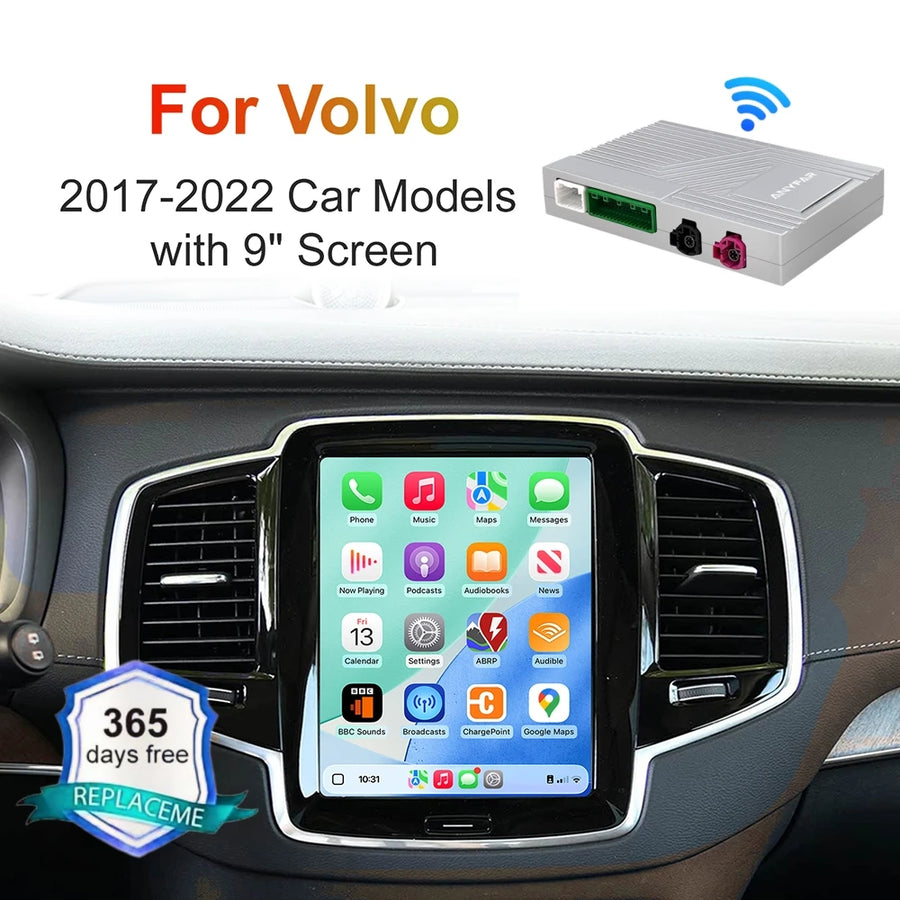 Wireless CarPlay Android Auto Interface for Volvo 2017–2022 CarPlay Retrofit Module ANYFAR
