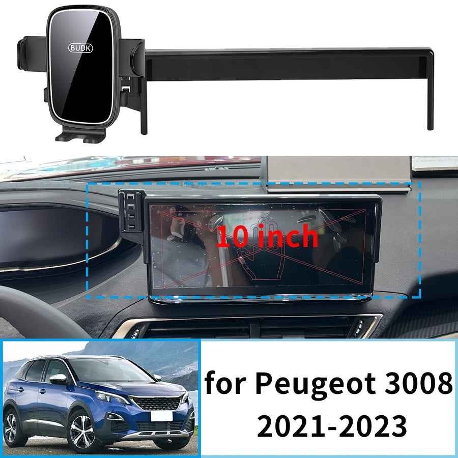 Stable Clip-On Wireless Phone Charging Mount for Peugeot 3008 Car Phone Holder OEM