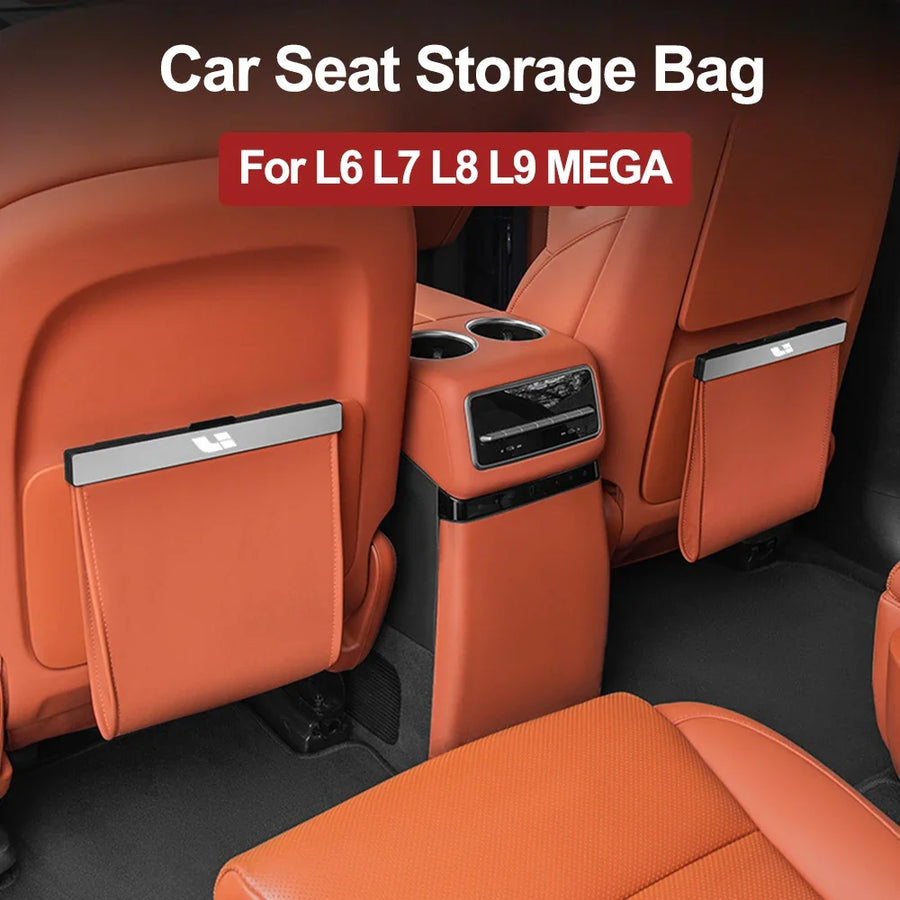 For Li Lixiang L6 L7 L8 L9 Ideal MEGA Car Seat Back Magnetic Suction Garbage Storage Bag Car Seat Back Storage Bag OEM