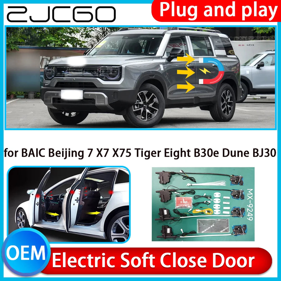 Electric Power Soft Close Door Kit for BAIC X7 X75 2023–2024 Car Interior Accessory ZJCGO