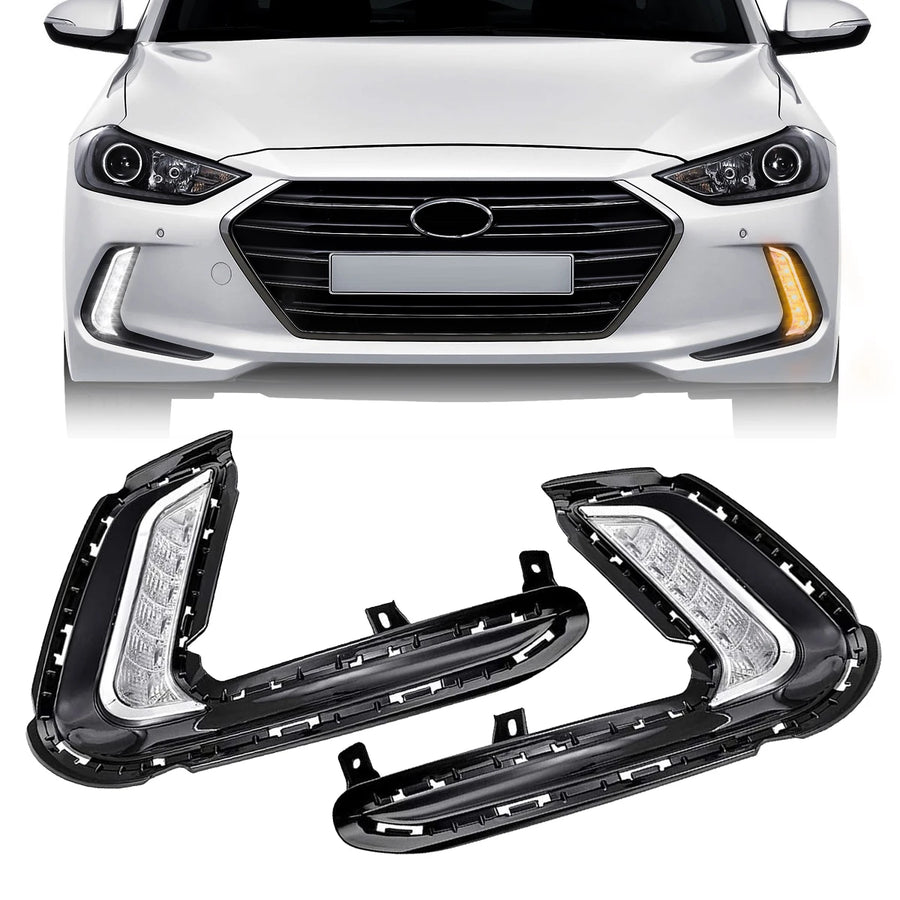 LED Fog Lights DRL for Hyundai Elantra 2016-2018 Car Interior Accessory MAGIC COLORM
