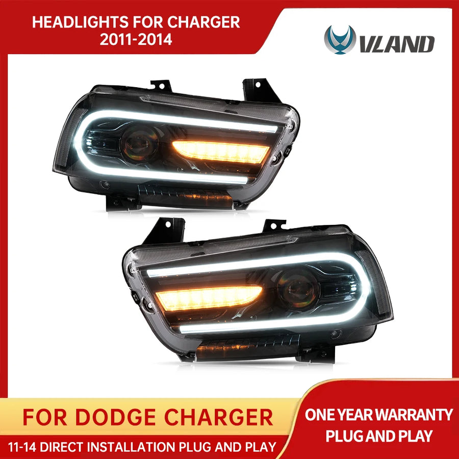Dual Beam Projector Headlights Signal Dodge Charger Car Interior Accessory VLAND