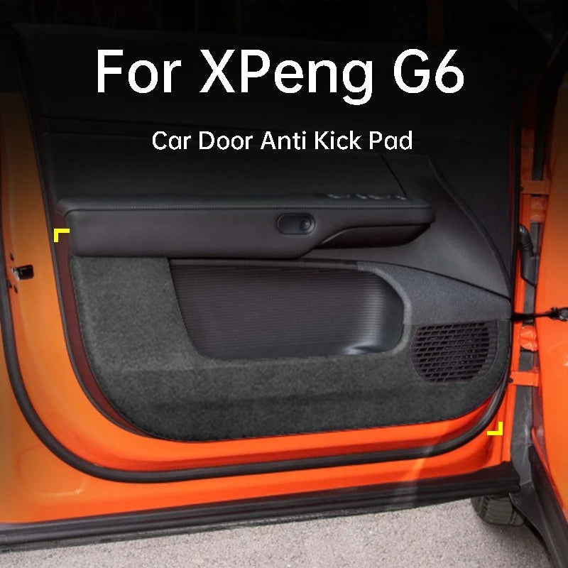 For XPeng G6 Door Anti Kick Pad Suede Scratch-resistant Protective Sticker Front Rear Door Anti Kick Interior Accessories Int