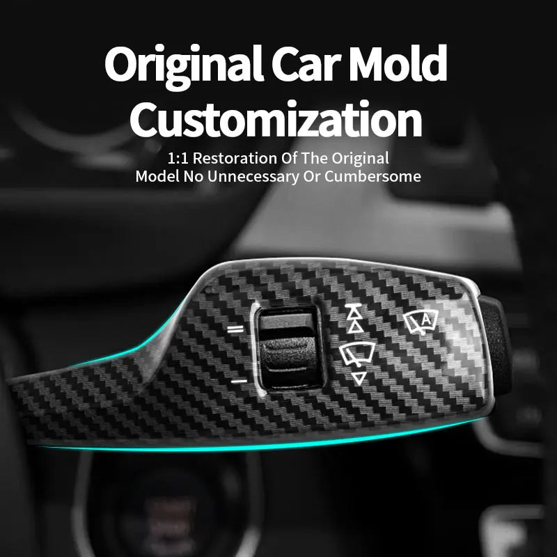 For BMW 5 Series F10 GT (2011-2017) Carbon Fiber Car Steering Column Shifter Cover Gear Shift Lever Auto Interior Accessories