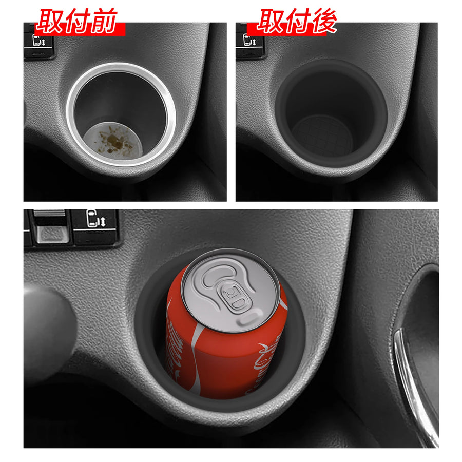 Toyota SIENTA 170 2016-2021 Silicone Water Cup Holder Limiter Fixed Drink Storage Box Tray Car Accessories 2pcs Black Air fre
