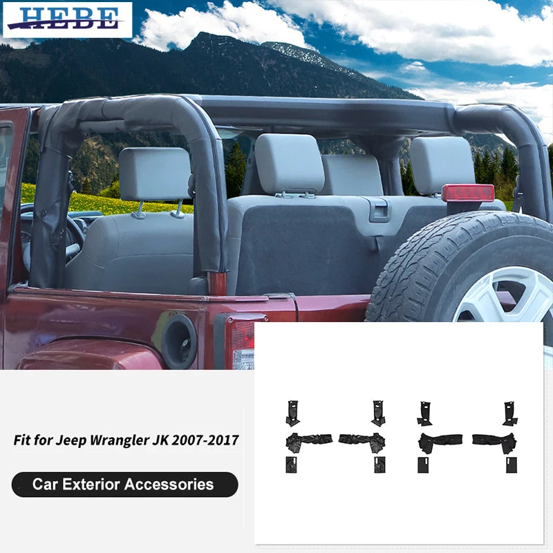 Leather Anti-roll Bar Cover for Jeep Wrangler JK 2007 Car Interior Accessory HEBE