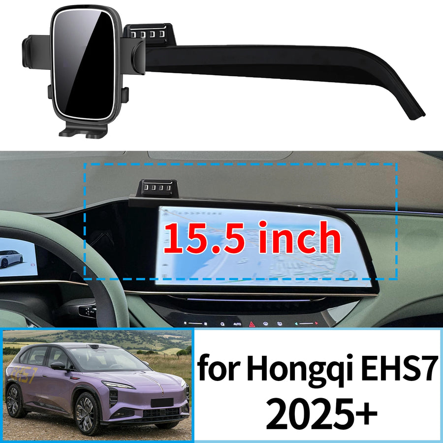Wireless Charging Phone Mount for Hongqi EHS7 2025–2026 Car Phone Holder CATUSIKI