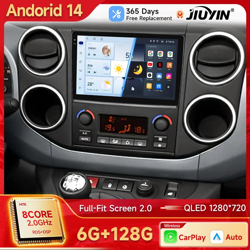 9-Inch Android Multimedia Player for Citroen Berlingo 2008–2019 Android Head Unit JIUYIN