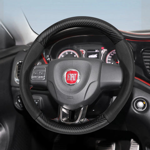 Breathable Carbon Fiber Wheel Cover for Fiat Auto Car Interior Accessory Hocasen