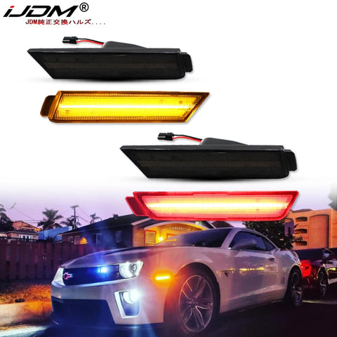 Amber/Red LED Side Markers For Chevy Camaro 10-16 Car Interior Accessory iJDM