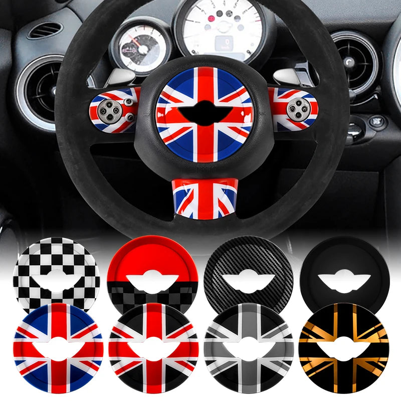 Steering Wheel Center Emblem Badge Ring for MINI Car Interior Accessory GMUNI