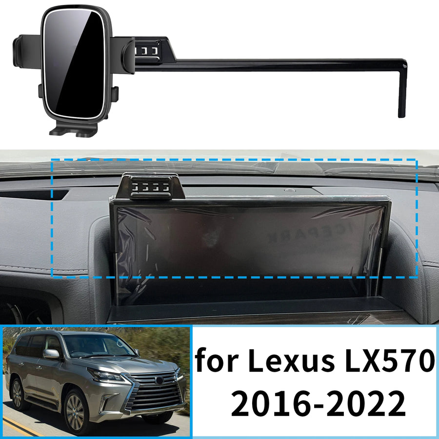 Smart Wireless Charging Phone Holder for Lexus LX570 2016–2022 Car Phone Holder OEM