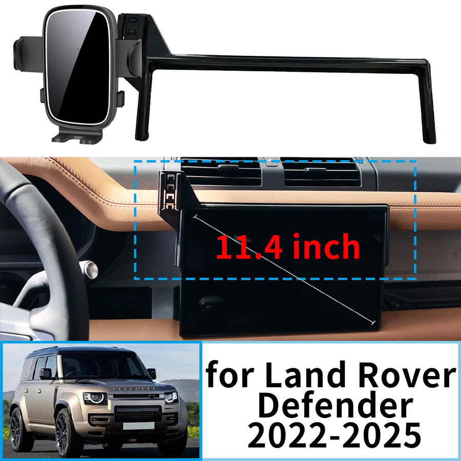 Stable Clip-On Wireless Phone Holder for Land Rover Defender 2022–2025 Car Phone Holder CATUSIKI