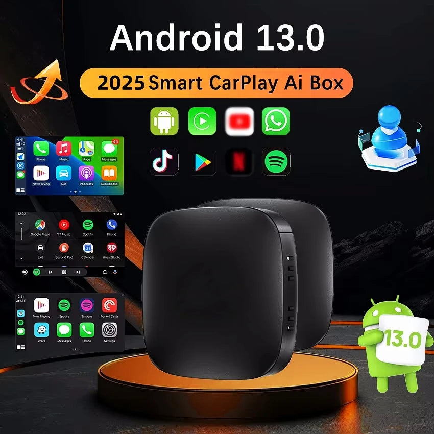 Wireless CarPlay Android Auto AI Box for Universal Vehicles CarPlay Adapter ANYFAR