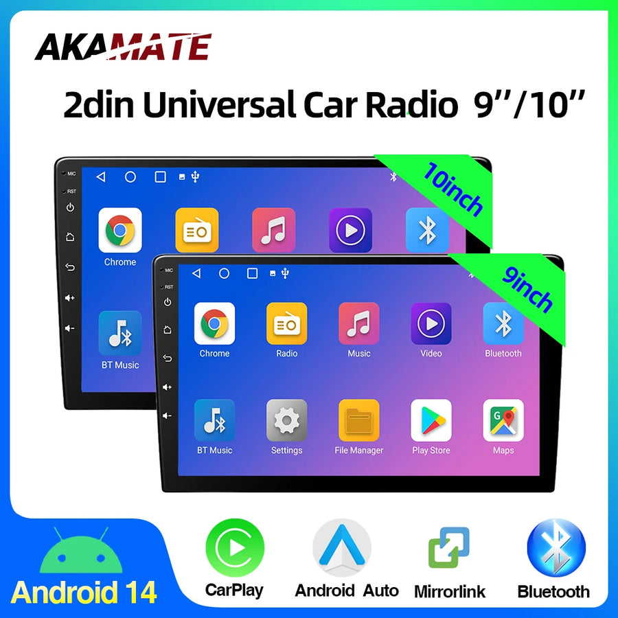 Android Head Unit 9 Inch CarPlay for Universal Vehicles Android Head Unit AKAMATE