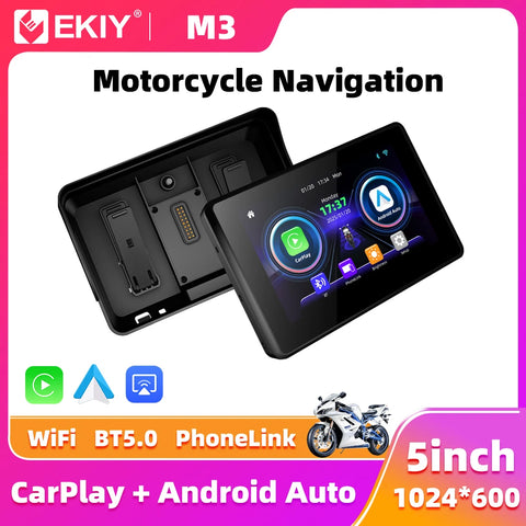 5.0 inch Anti-Theft Wireless CarPlay GPS for Moto Android Head Unit EKIY