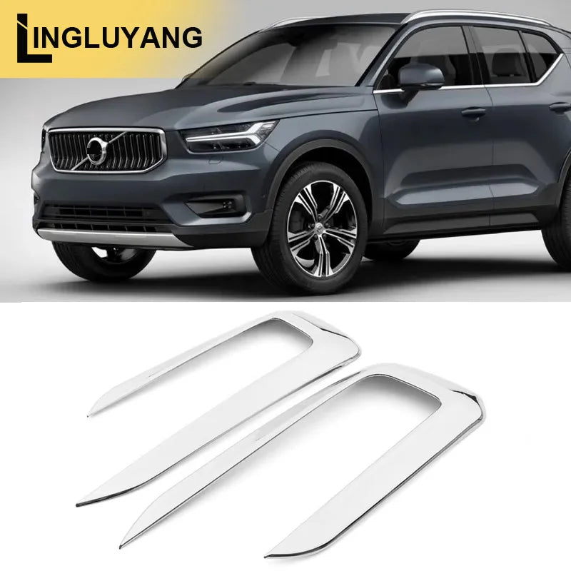 Bright Strip Fog Light Frame for Volvo XC40 Model Car Interior Accessory LINGLUYANG