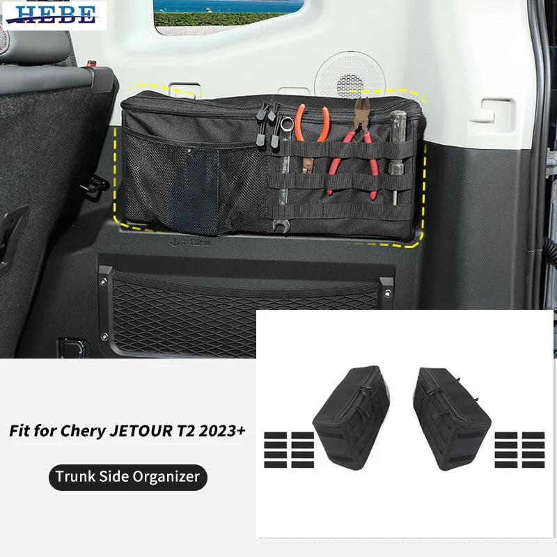 Oxford Trunk Organizer Bag for Chery T2 Traveler 2023+ Car Interior Accessory HEBE