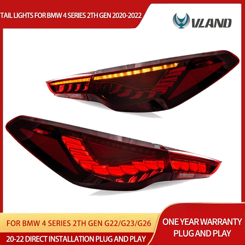 BMW 4 Series OLED Tail Lights Seq Signal 2020-22 LED Ambient Light Vland