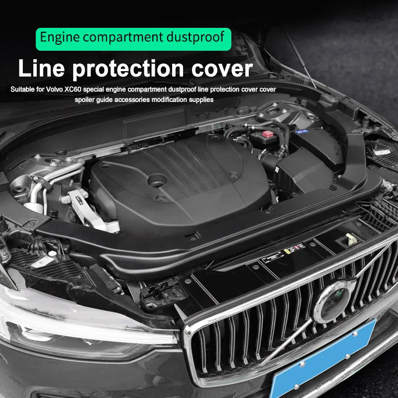 Engine Dustproof Spoiler Cover for Volvo XC60 2018+ Car Interior Accessory LINGLUYANG