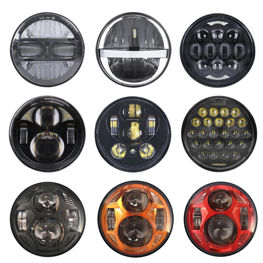 Latest 5.75 Inch Motorcycle LED Headlight for Harley Dyna Softail Sportster 883 XL883 FXCW 5 3/4 inch led motorbike headlamp