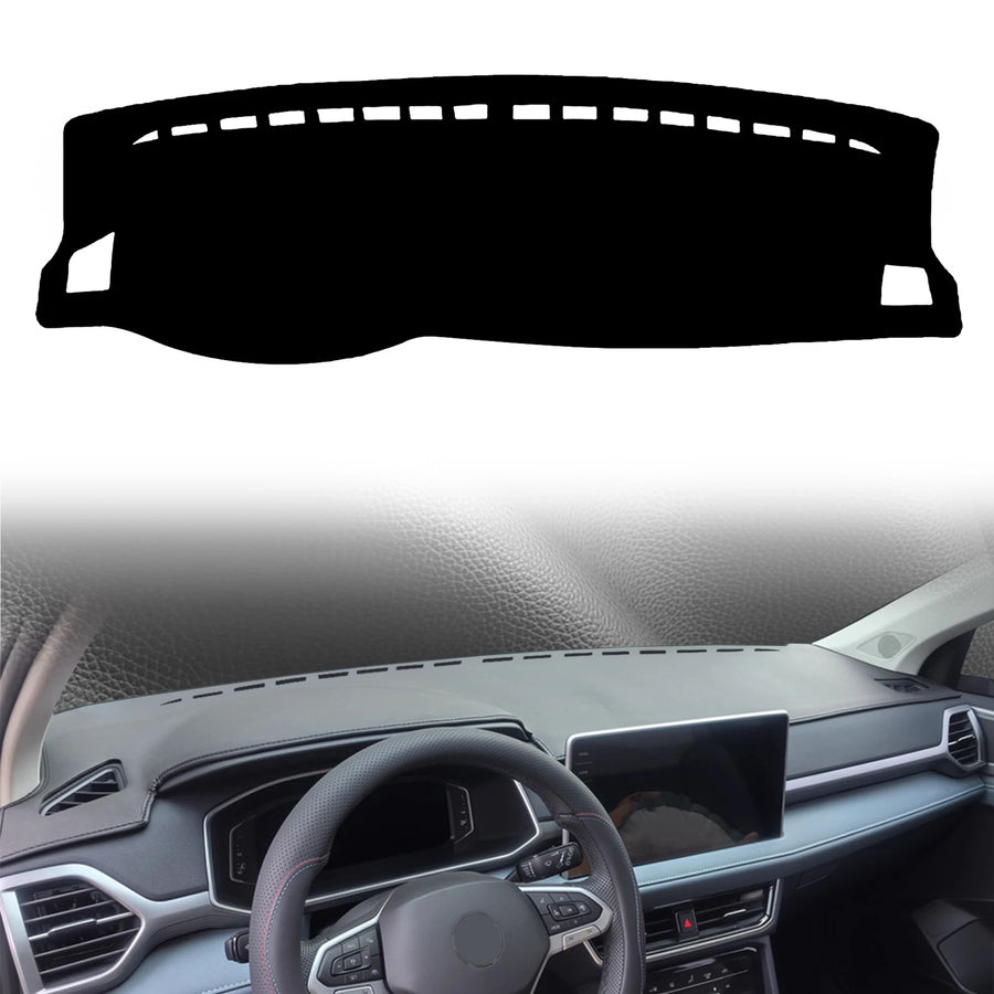 Luxury Leather Dashboard Protection Mat for VW Taos Tharu 2023 Dashboard Mat CATUSIKI