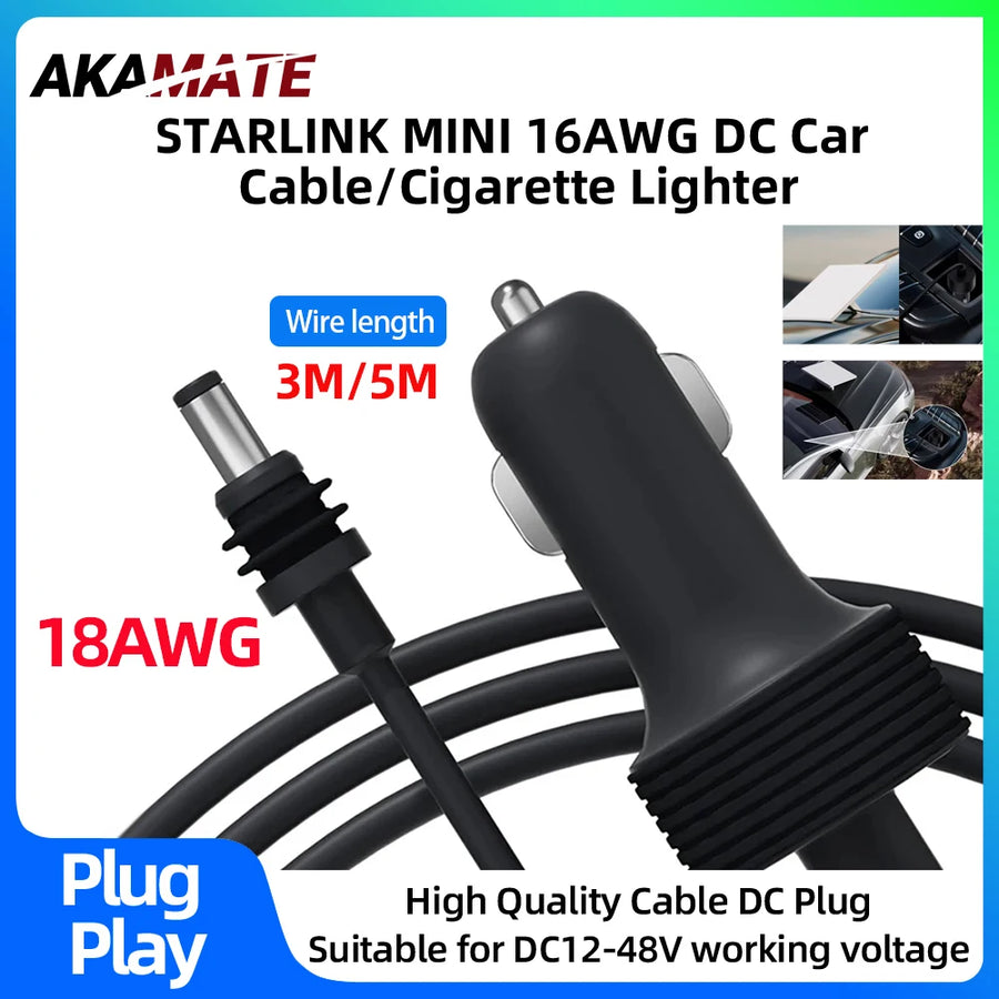 Car Interior Accessory Power Cord for Starlink Mini Car Interior Accessory AKAMATE