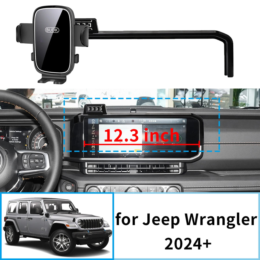Smart Wireless Fast Charging Phone Holder for Jeep Wrangler Car Phone Holder OEM