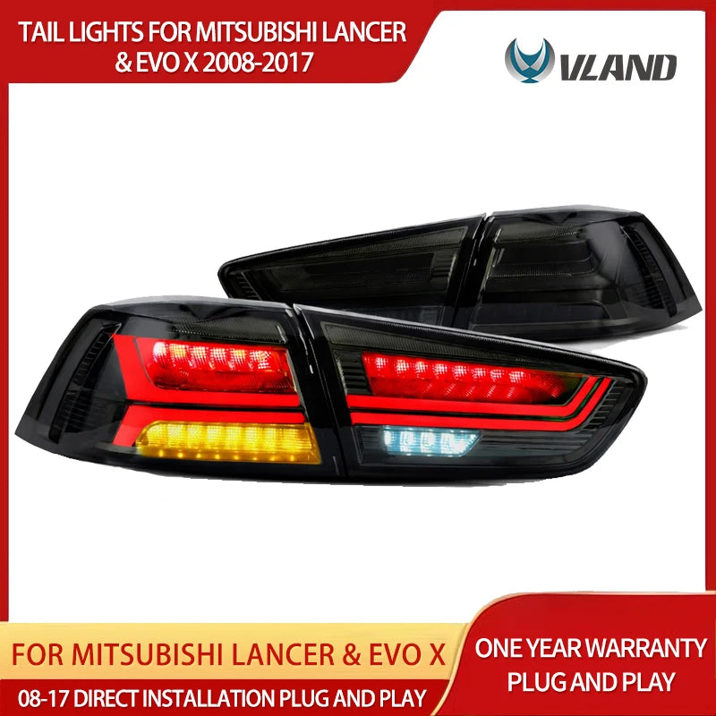 Vland Sequential LED Tail Lights for Mitsubishi 08-17 Car Interior Accessory Vland