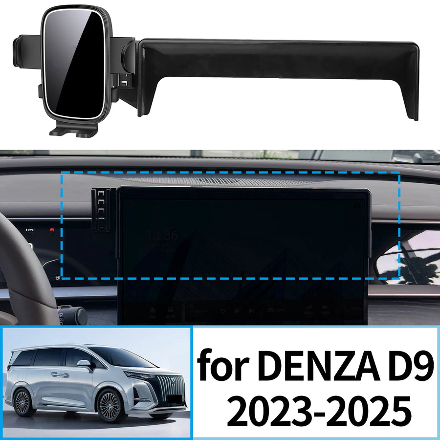 Smart Wireless Charging Phone Mount for Denza D9 2023–2025 Car Phone Holder CATUSIKI