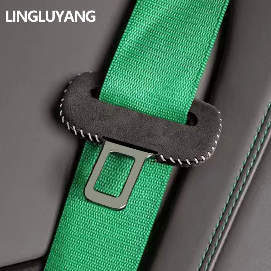 Universal Seat Belt Buckle Cover Suede Protection Car Interior Accessory LINGLUYANG